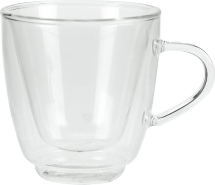 Cosy & Trendy Isolate Beker - Glas - 16 cl - Ø 8.5 cm x 9 cm - Koffie - Set-2 - Dubbelwandig