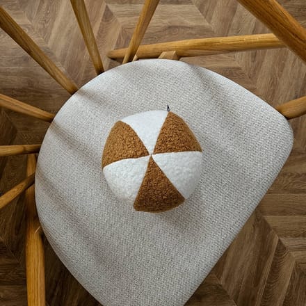 Decordruk Soft Loop - Sierkussen - Biało-Karmel - 20 cm
