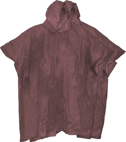 Benson Regenponcho met capuchon - 2x - bruin - herbruikbaar - PVC