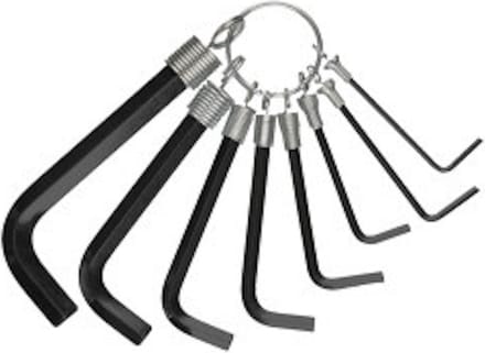 Set Inbussleutels aan Ring 8 stuks HEX