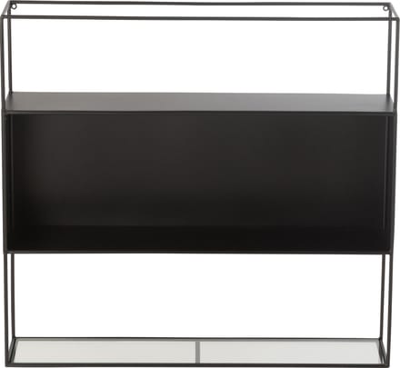 J-Line rek Seen - metaal/glas - zwart