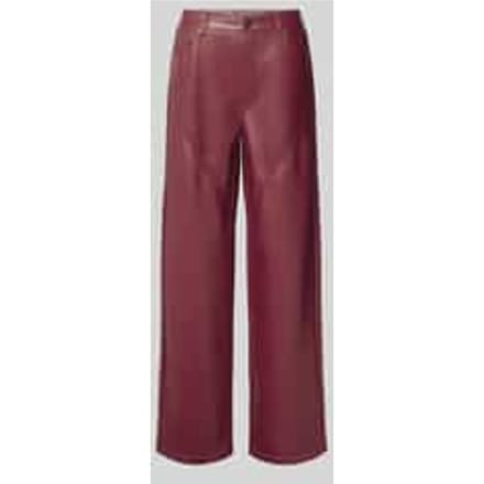 straight fit kunstleren broek