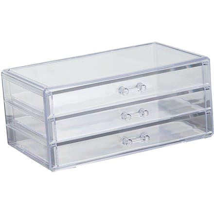 Acryl Make-up Organizer Multifunctioneel Grote Capaciteit Transparante Lade Opbergdoos voor Kaptafel Badkamer white