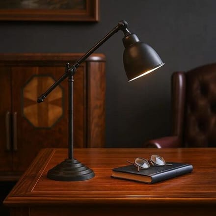 KS Verlichting Tafellamp Berkley Antiek Zwart