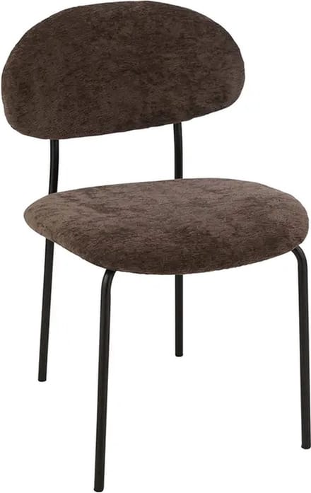 J-Line stoel - textiel/metaal - donkerbruin