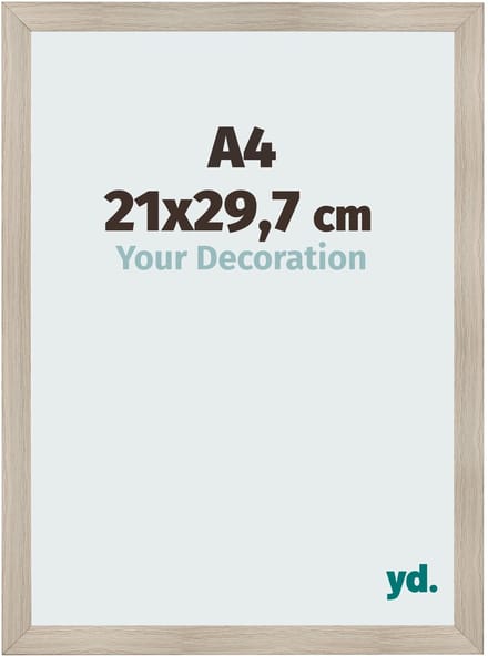 Your Decoration - Fotolijst A4 21x 29,7 cm - MDF - Eiken Licht - Pisa