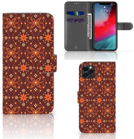 Apple iPhone 11 Pro Max Telefoon Hoesje Batik Brown