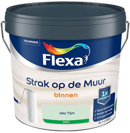 Flexa - Strak Op De Muur Binnen Mat - Iets Tijm - Mengverf - 5 L