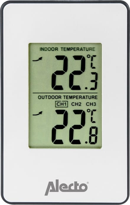 Alecto WS-1050 - Professioneel Weerstation met draadloze Buitensensor - Wit/Zwart