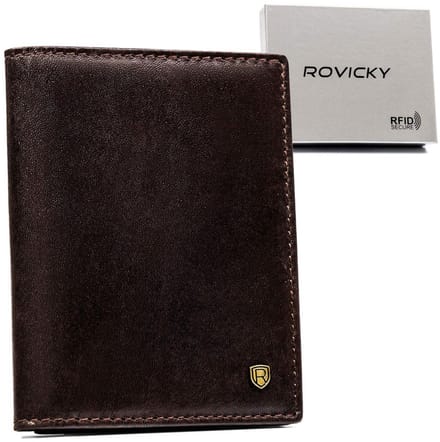 Rovicky - Portemonnee - Leer - Verticaal - RFID-bescherming