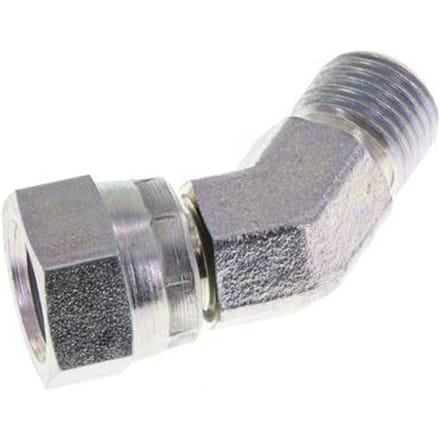 45°  L-Koppeling G1/4" Binnendraad Koppeling Hoge Druk Staal 350bar Hydrauliek