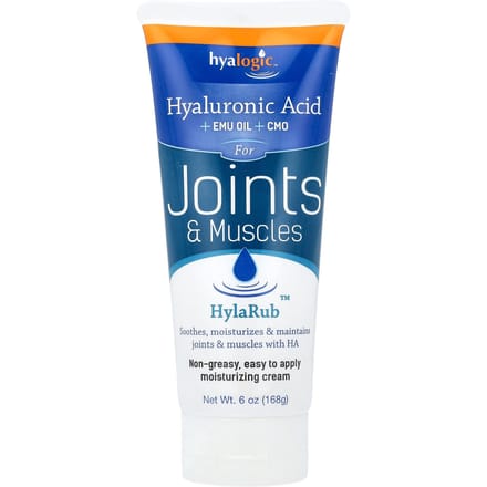 Hyalogic, HylaRub, Moisturizing Joint & Muscle Cream, 6 oz (168 g) blue