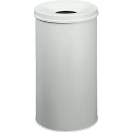 Prullenbak Safe, zelfblussend, 60 liter, Ø 375 x H 695 mm, grijs