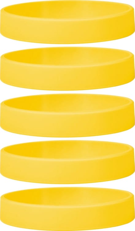 Dinilu - 30 x Siliconen Armbanden Geel - voor Volwassenen