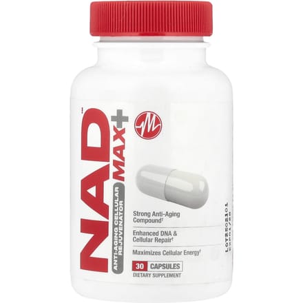 NAD MAX+™, Réjuvénateur Cellulaire Anti-Âge, 30 Capsules
