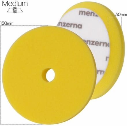 MENZERNA PREMIUM PAD - 150mm MEDIUM CUT FOAM PAD YELLOW