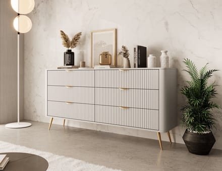 Meubella - Ladekast Lima - Beige - 163 cm