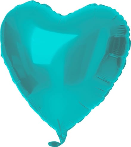 Folat - Folieballon hart Aqua (45cm)