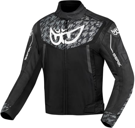 Berik Camo Street Zwart Wit Waterdichte Textiele Motorjas - Jas
