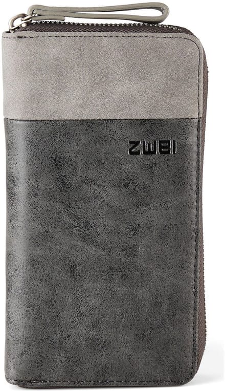 zwei Portemonnee Eva EV2 Black Zwart Grijs