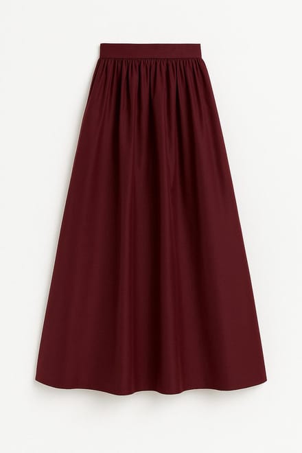 Touché Privé - Tafta rok met gerimpelde taille - Bordeaux - Dames