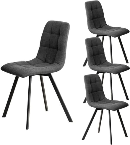 CALICOSY - Set van 4 gestoffeerde stoelen - CHILLI