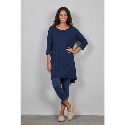 Loose dress 3/4 sleeves Dark blue