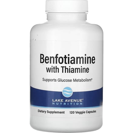 Benfotiamine met Thiamine, 250 mg, 120 Veggie Capsules