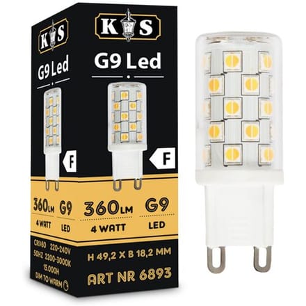 KS Verlichting - G9 - Led lamp - E27 - lichtbron - Dim to warm - 2200K