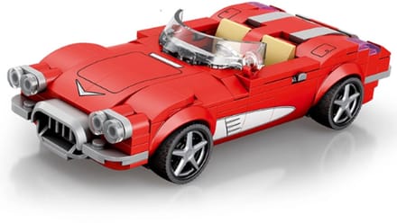 Reobrix 808 - raceauto speelgoed - Corvette - rood - 311pcs - 14+