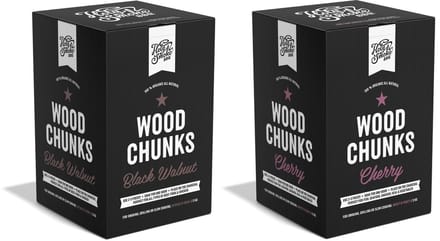 Holy Smoke BBQ - Wood Chunks 2-pack 3kg Black Walnut / Cherry - BBQ Rookhout - Chunks Black Walnut 3kg - Chunks Cherry 3kg - Walnoot - Kers