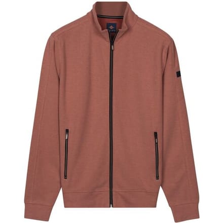 Baileys Vest Two-Tone Jacquard Sweat Zip Dusty Rose / male