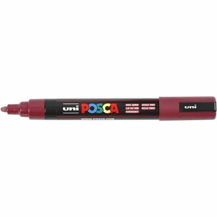 Posca Marker, afm PC-5M, lijndikte 2,5 mm, medium, red wine, 1 stuk