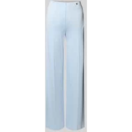 Stoffen broek van viscosemix met persplooien