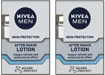 Nivea After Shave Lotion - Silver Protect - 2 x 100 ml Voordeelverpakking