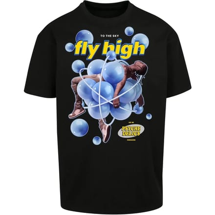 Mister Tee - Psychadellic Oversize Heren T-shirt - M - Zwart
