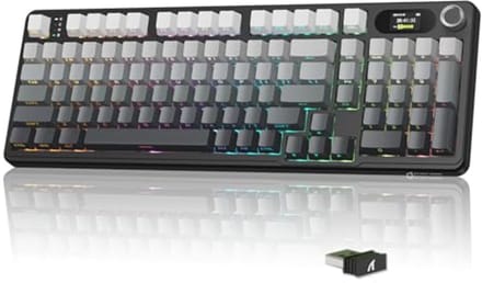 Draadloos Mechanisch Toetsenbord met RGB Verlichting en Tri-Mode Verbinding - Gradient Black