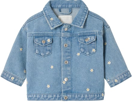 Vertbaudet Denim jas baby meisjes bloemen