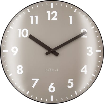NeXtime Duomo – Wandklok – 35 cm – Koepelglas – Khaki – Stil