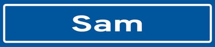 Fotofabriek Straatnaambord Sam | Straatnaambord met naam | Cadeau Sam