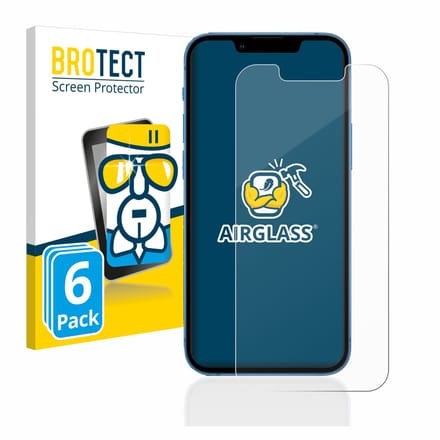 Screenprotector 6 Stuks voor Apple iPhone 13 mini Beschermglas transparant