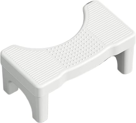 Toiletkruk - Poepkruk Badkamer - Comfortabel Zitten - Ergonomisch Ontwerp - Compact Ontwerp - Wit