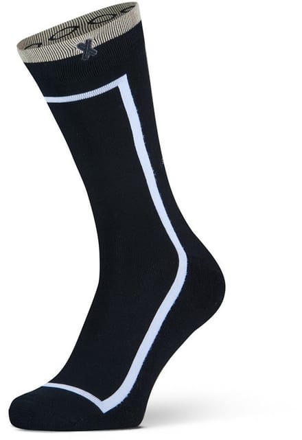 XPOOOS - Essential Graphics Heren bamboe Sokken - Badstof zool - 1-Pack - Maat 39/42 - Zwart