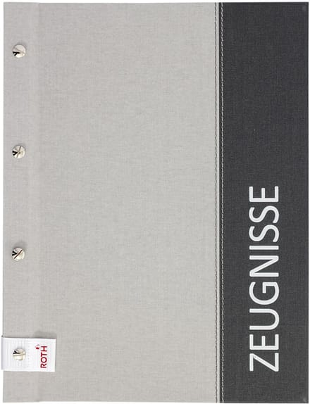 Grijze getuigschriftenmap 'Spectrum', formaat A4.