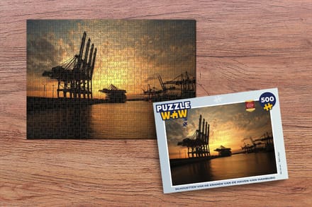 Puzzel Hijskraan - Haven - Hamburg - Legpuzzel - Puzzel 500 stukjes