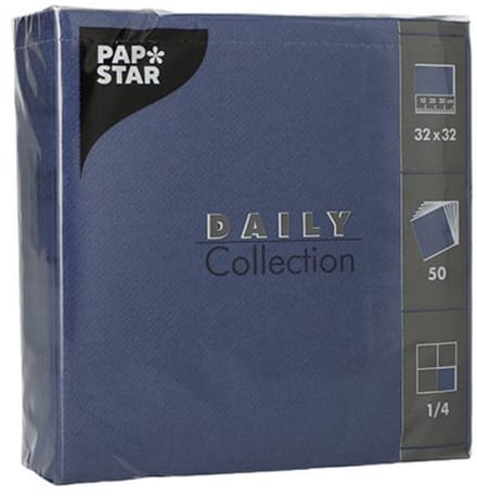 PAPSTAR lunchservetten, 320 x 320 mm, 3-laags, nektarine, wit, 50 stuks