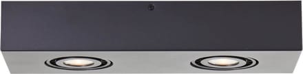 Brilliant Doro - Plafondspot - GU10 2x4,5W - 3000K - Zwart