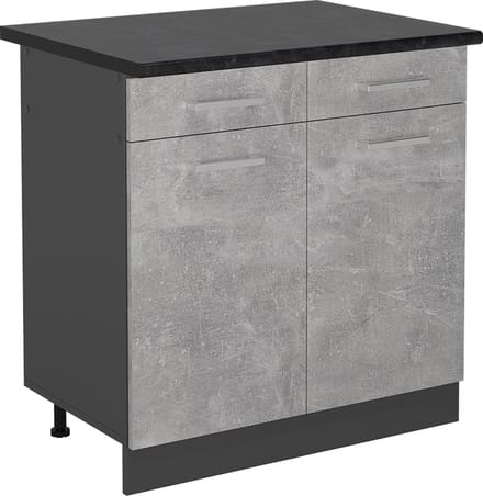 Vicco R-Line Keukenonderkast – 80 cm, WB Antraciet Beton