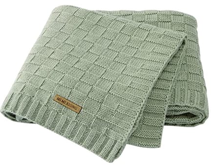 Knitted Baby Blanket 40x30 Inches - Soft and Safe for Newborns