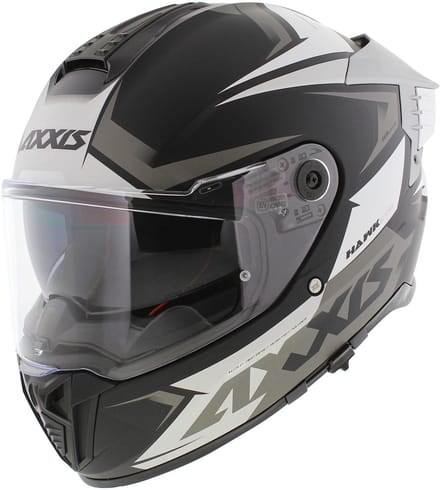 Axxis Hawk SV Evo Integraal helm Ixil mat zwart titanium S - Motorhelm / Brommerhelm